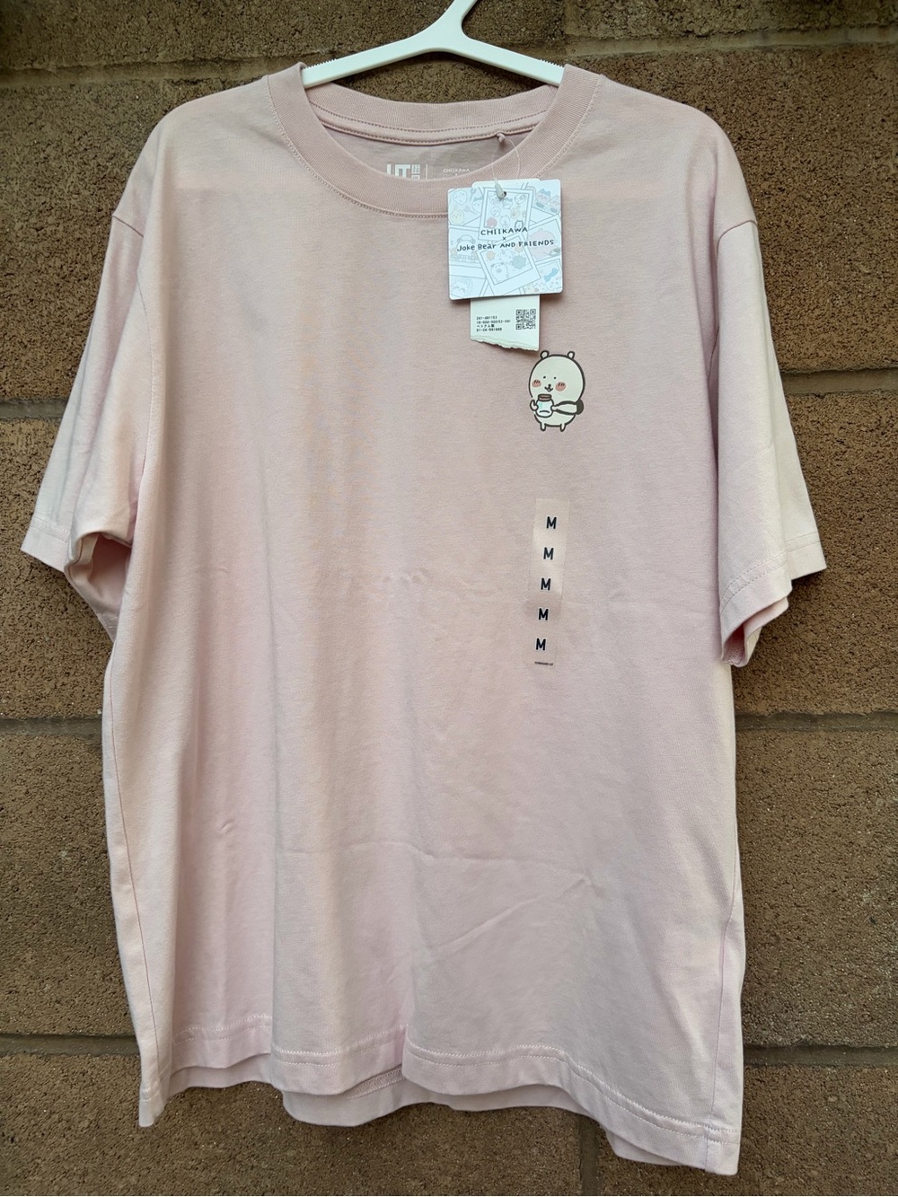 Uniqlo UT Chiikawa Joke Bear & Friends Pink Graphic Tee
